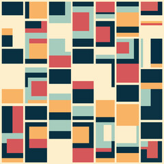 Abstract colorful surrealism square pattern background design