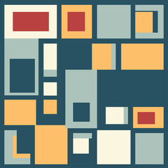 Abstract colorful surrealism square pattern background design