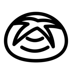 パン、カンパーニュを表すラインスタイルのアイコン