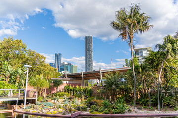 View of Brisbane CBD from Roma Street Parkland.