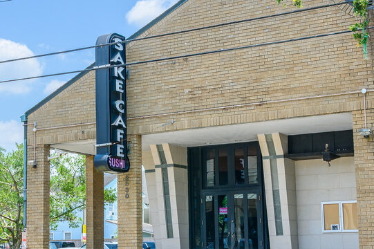 Front Of Sake Cafe On Magazine Street On July 1, 2023 In New Orleans, Louisiana, USA