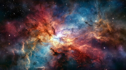 Fototapeta na wymiar Nebula and galaxies in space.Deep space. Science fiction in awesome cosmic image
