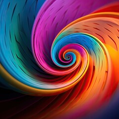 Geometric spiral pattern in vibrant and energetic colors 