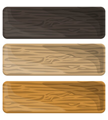 Wood set boards texture vector concept illustration realistic nature