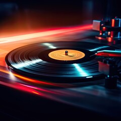 Fototapeta Spinning vinyl records  obraz