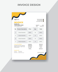 vector corporate modern business invoice template design.