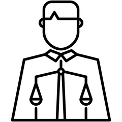 Ethics Icon. Moral Code Principle Symbol Stock Illustration. Vector Line Icons For UI Web Design And Presentation