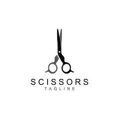 Scissors Logo, Shaver Vector, Simple Barber Shop Design, Icon, Background, Symbol, Template