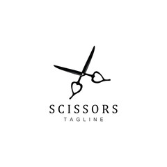 Scissors Logo, Shaver Vector, Simple Barber Shop Design, Icon, Background, Symbol, Template