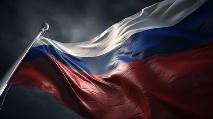 russia flag - obrazy, fototapety, plakaty