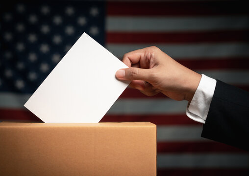 The United States Election Campaign. Casting your vote on US Election Day.