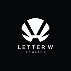 W Letter Logo, Alphabet Initial Vector, Simple Logotype Design, Icon Symbol Template Illustration