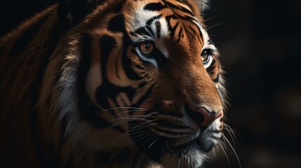 Naklejka premium portrait of a tiger generative ai