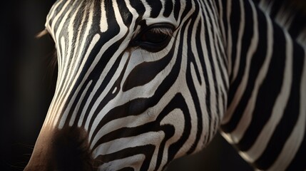 Fototapeta na wymiar zebra close up animal mammal wild generative ai