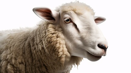 Fototapeta premium close up of a sheep generative ai