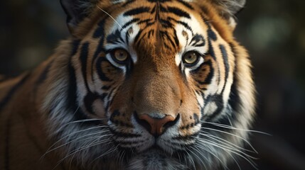 Fototapeta na wymiar portrait of a tiger generative ai