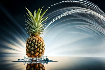 pineapple in the water