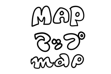 Map マップ　テキスト文字セット