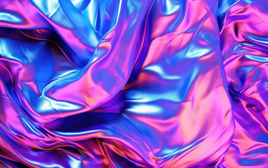Obraz premium Holographic Wrinkled Foil Abstract Background