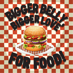 Bigger belly bigger love for food icon