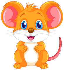 Cute mouse cartoon character