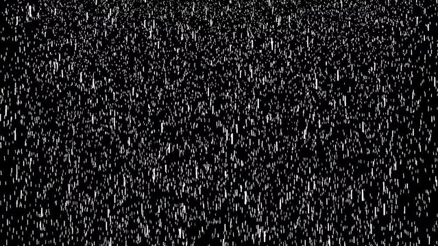 Falling rain with alpha background