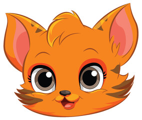 Adorable Cat Cartoon Character