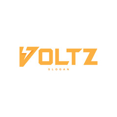 Letter V volt electricity logo design for your brand or business