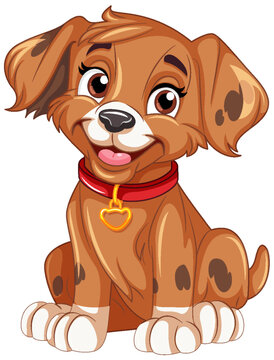 Cute Dog Cartoon Character