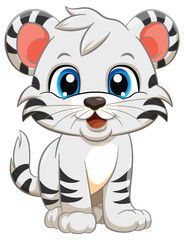 Cute Tiger Cartoon Character
