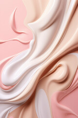 Several different kinds of cream on a background
