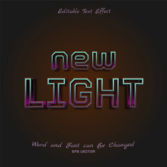 new light neon text effect colorful with gradient
