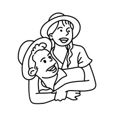 Couple in love. Couple on vacation. Lovely couple vacation.