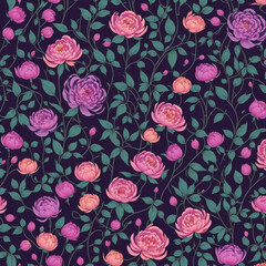 Naklejka premium seamless floral pattern