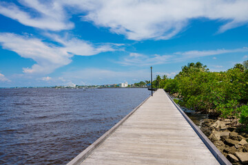 Photo of the Stuart Healthy Trail riverwalk Florida USA