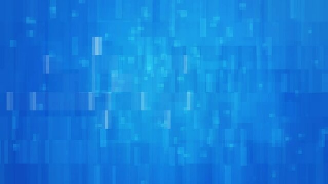 Abstract blue background 4k digital animation, flickering geometric shapes,