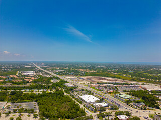 Aerial photo land development in Jensen Beach Florida Federal Highway