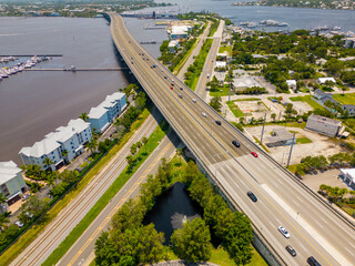 Cross roads highway overpass to make a x cross shape