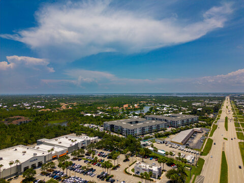 Aerial photo Axis One Apartments new construction