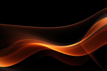 Obraz premium Abstract Light Orange wave on black background