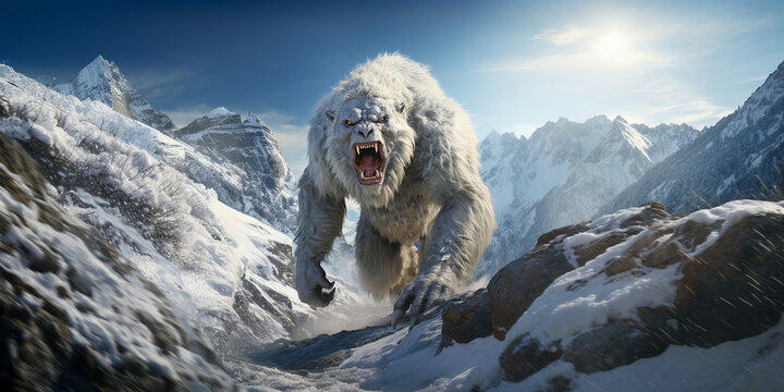 Yeti Attack In The Himalayas - Generative AI