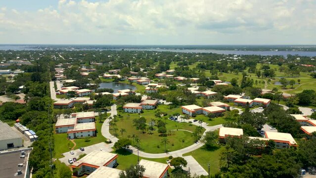 Aerial video Vista Del Lago Stuart Florida a 55 and older community
