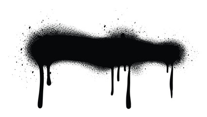 Abstract grungy graffiti black spray paint banner