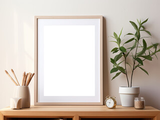 Modern Gallery Wall Poster Frames Mockup | Stylish Artwork Presentation for Interior Design , Showcase Your Artwork with Modern Gallery Wall Poster Frames