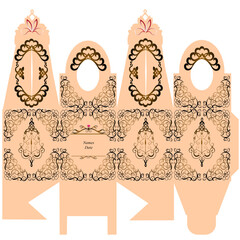 Cube Favor Box, (Cake box)