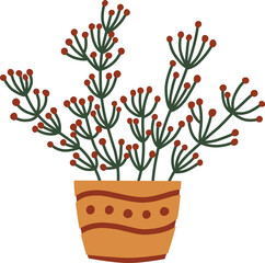 houseplant in ceramic pot isolated icon vector illustration design 