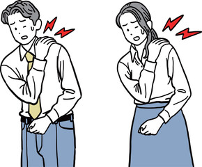 肩が凝っているビジネスパーソン