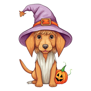Howling Halloween: Wirehaired Vizsla Puppy Embracing the Spooky Season
