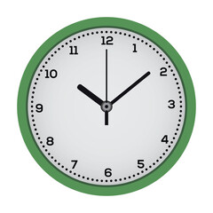 wall clock isolated on white