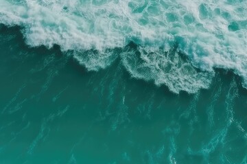 Fototapeta premium Illustration of aerial ocean wave breaking